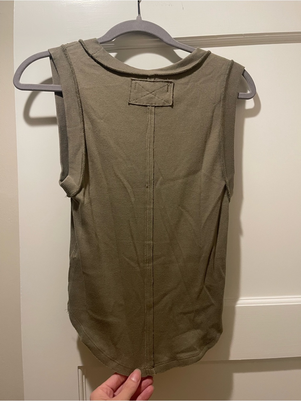 We The Free Ribbed Crewneck Tank in Olive - Picture 2 of 3